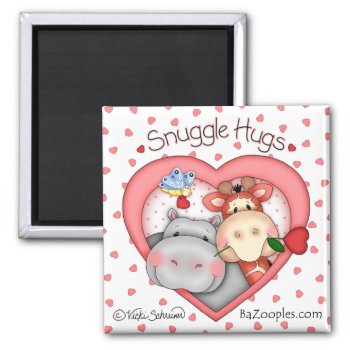 Bazooples "snuggle Hugs" Love Magnet by BaZooples at Zazzle