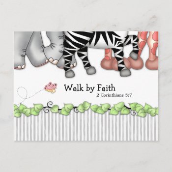 Bazooples "walk By Faith" Postcard by BaZooples at Zazzle