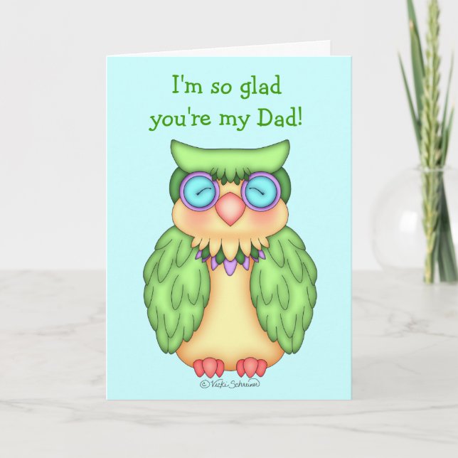 BaZooples Wise Owl Father's Day Card (Front)