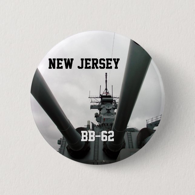 BB-62 Battleship New Jersey Button (Front)