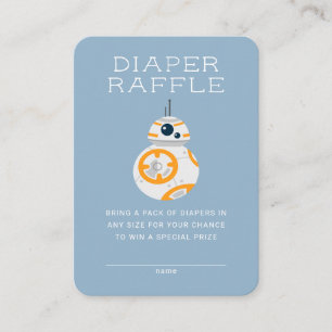 BB-8 Baby Shower - Diaper Raffle Enclosure Card