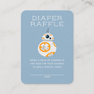 BB-8 Baby Shower - Diaper Raffle Enclosure Card