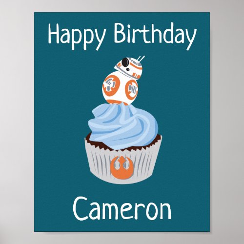 BB_8 Birthday Cupcake Poster