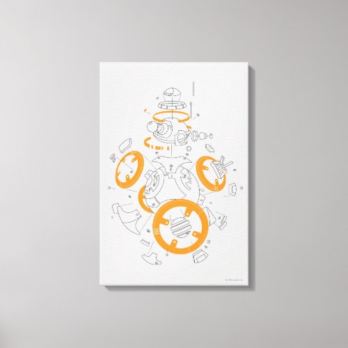 BB_8 Exploded View Drawing Canvas Print
