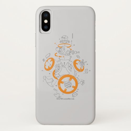 BB_8 Exploded View Drawing iPhone X Case