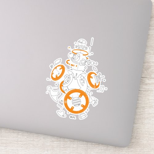 BB_8 Exploded View Drawing Sticker