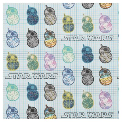 BB-8 Pattern Array Star Wars Graphic Fabric