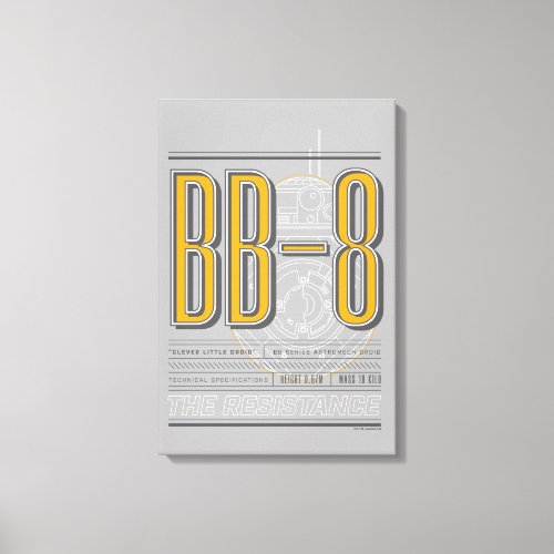 BB_8 Technical Specifications Graphic Canvas Print