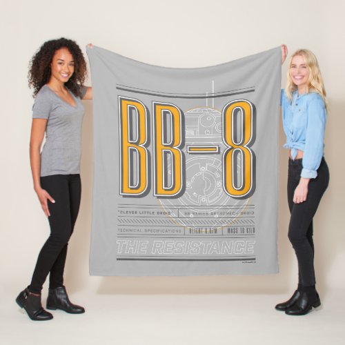BB_8 Technical Specifications Graphic Fleece Blanket