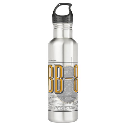 BB_8 Technical Specifications Graphic Stainless Steel Water Bottle