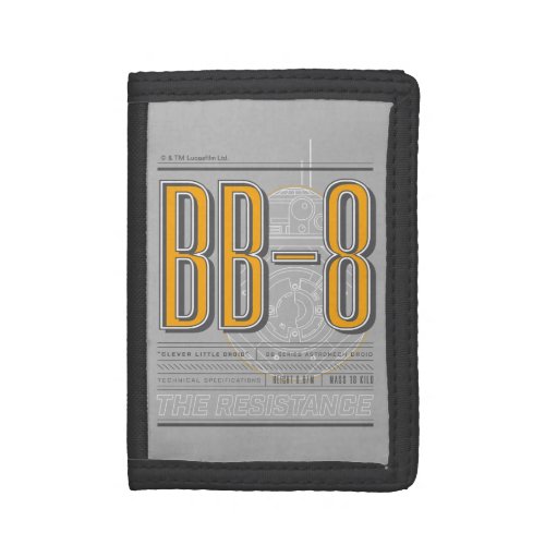 BB_8 Technical Specifications Graphic Trifold Wallet