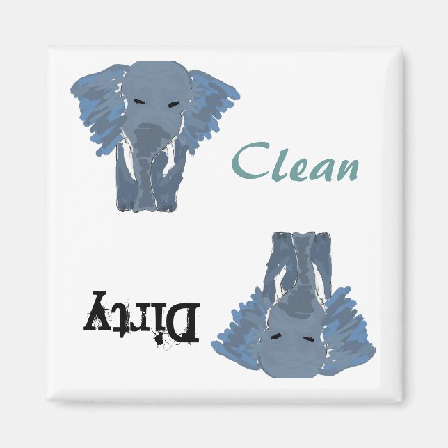 BB- Funny Elephant Dishwasher Magnet (Front)