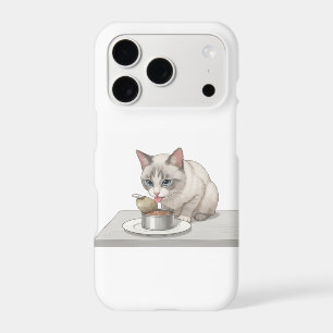 "BB the Seal Point Siamese Cat Eating Wet Food iPhone 17 Pro Case