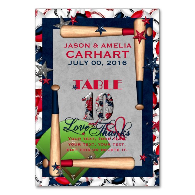 BB Wedding Numbered Table Cards 10-CUSTOM TEMPLATE (Front)