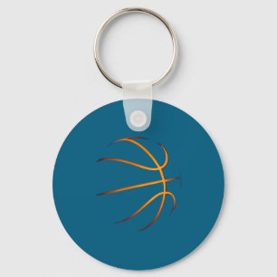 Bball Basketball Illustration Keychain