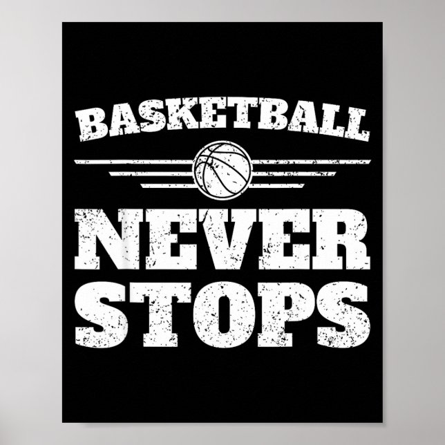 Bball player - basketball never stops  poster (Front)