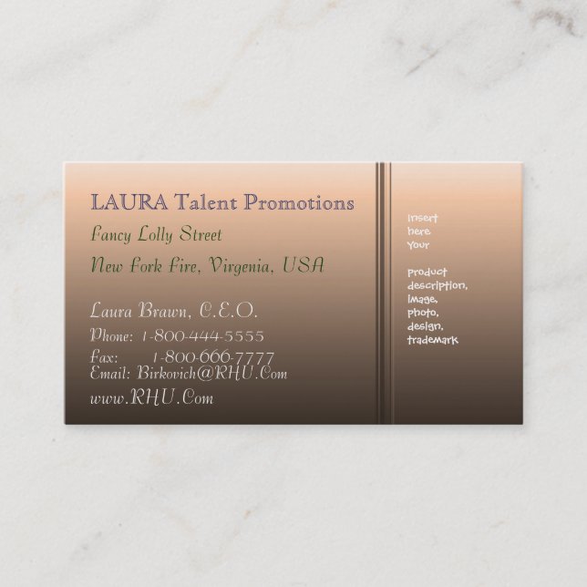 BBB - BAVERLY Brown Beauty 3 Business Card (Front)