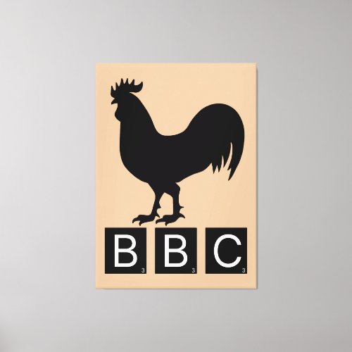 BBC _ Big Black Cockerel Canvas Print