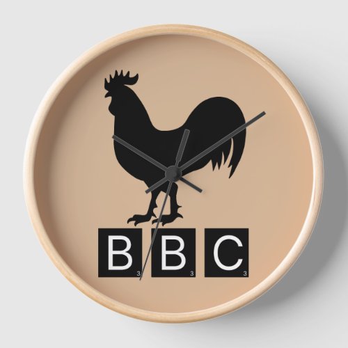 BBC _ Big Black Cockerel Clock