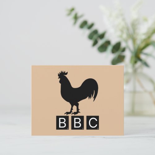 BBC _ Big Black Cockerel Postcard