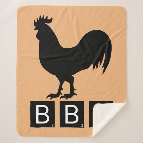 BBC _ Big Black Cockerel Sherpa Blanket