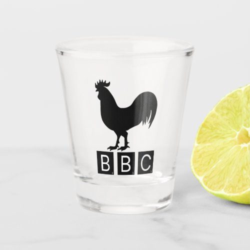 BBC _ Big Black Cockerel Shot Glass