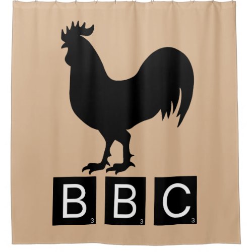 BBC _ Big Black Cockerel Shower Curtain