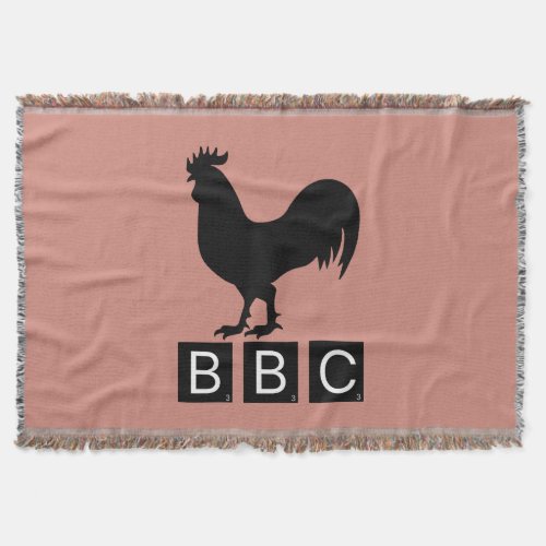 BBC _ Big Black Cockerel Throw Blanket