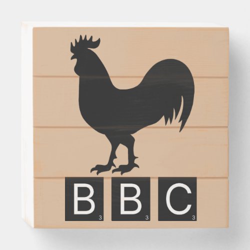 BBC _ Big Black Cockerel Wooden Box Sign
