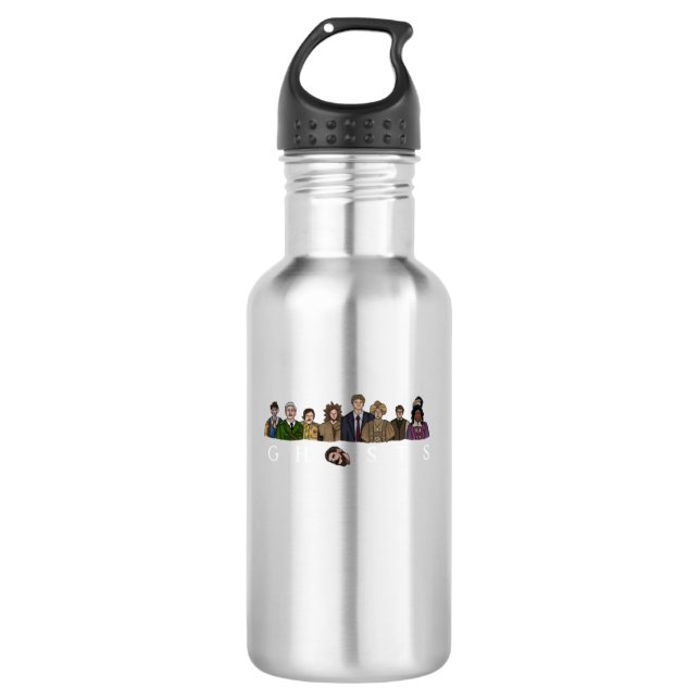 bbc ghosts t shirt  stainless steel water bottle (Front)