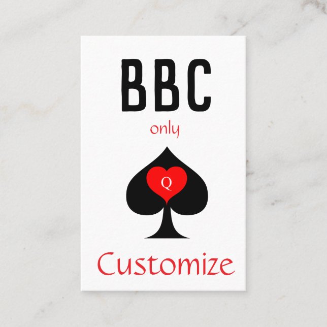 BBC Only Blade Spade Sign Thunder_Cove Business Card (Front)