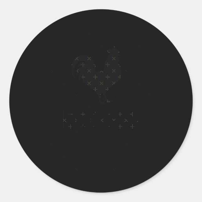 Bbc S - Funny And Humorous Rooster Design Sticker  (Front)