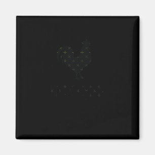 Bbc S - Funny And Humorous Rooster Design Sticker Magnet