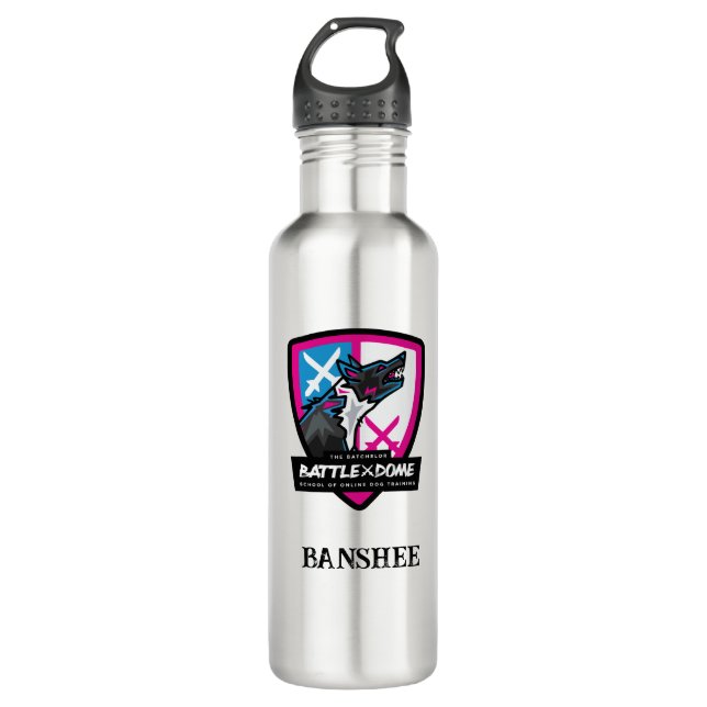 BBDLogoEmblem FC Text Stainless Steel Water Bottle (Front)