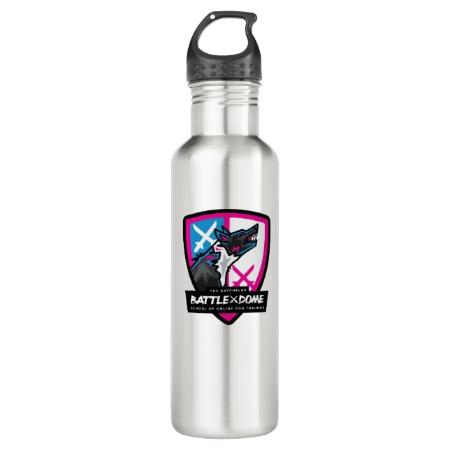 BBDLogoEmblem FC Text Stainless Steel Water Bottle (Front)