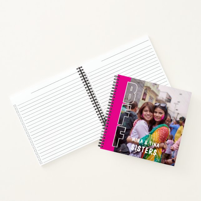 BBF and Sisters Definition Photo Magenta Notebook (Inside)