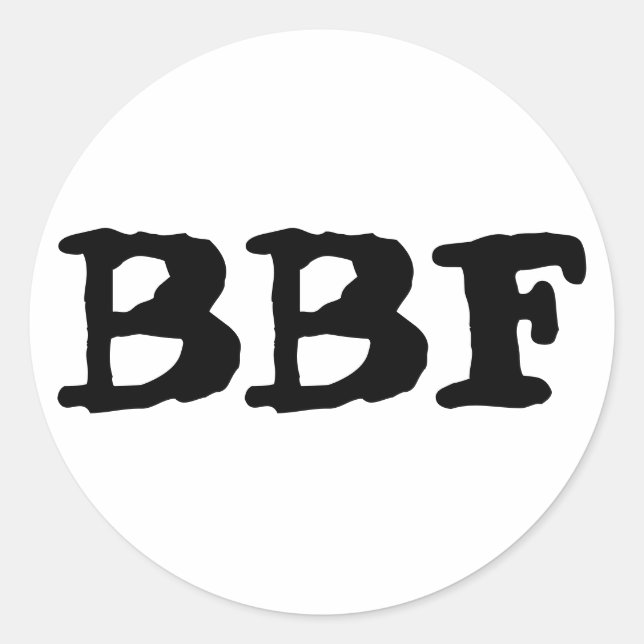 BBF, Best Friends Forever, Set of Stickers (Front)