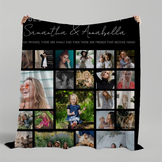 BBF Personalized 24 Photo Collage Fleece Blanket (Creator Uploaded)