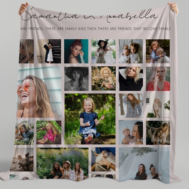 BBF Personalized 24 Photo Collage Fleece Blanket (Creator Uploaded)