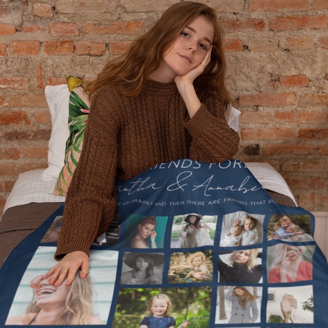 BBF Personalized 24 Photo Collage Fleece Blanket (Creator Uploaded)
