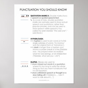 BBF Punctuation III classroom poster
