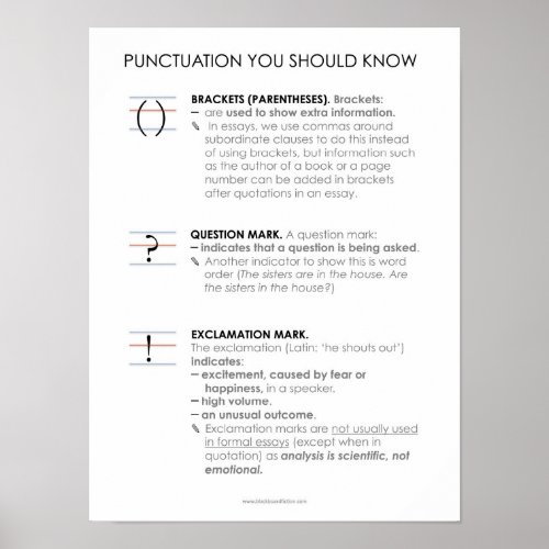 BBF Punctuation IV classroom poster