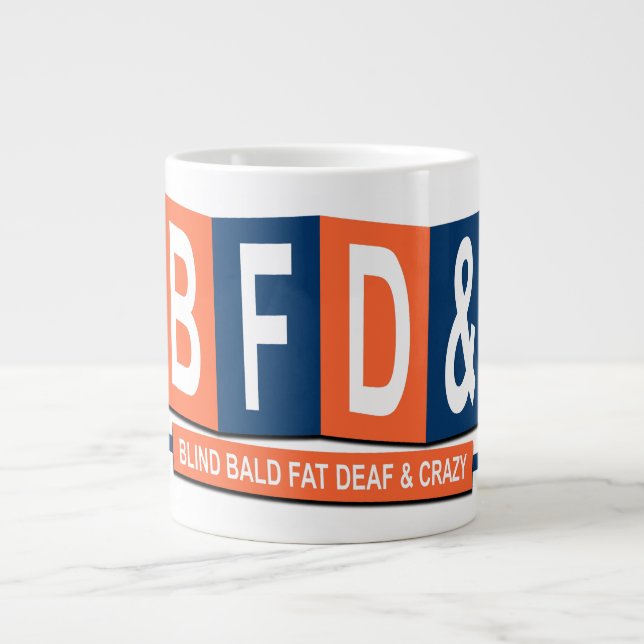 "BBFDnC" 20oz Giant Coffee Mug (Front)