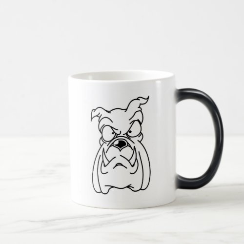 bbig ddog Bulldog head morphing ceramic mug