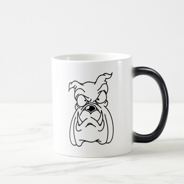 bbig ddog Bulldog head morphing ceramic mug (Right)