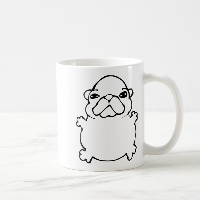 Bble Meme Funny Dog Brainrot Wash My Belly Meme  Coffee Mug (Right)
