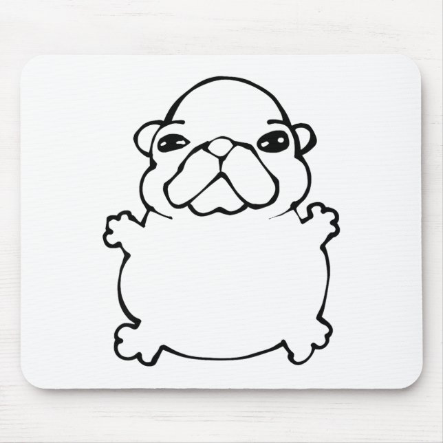 Bble Meme Funny Dog Brainrot Wash My Belly Meme  Mouse Pad (Front)