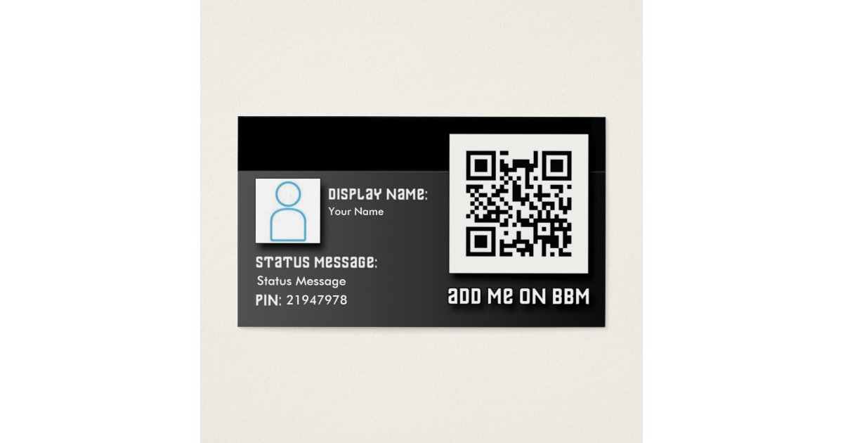 BBM Barcode Business Cards | Zazzle