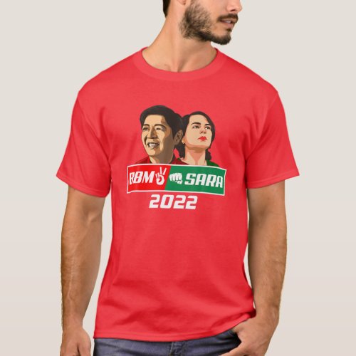 BBM Sara 2022 Duterte Inday President Red Bong Mar T_Shirt