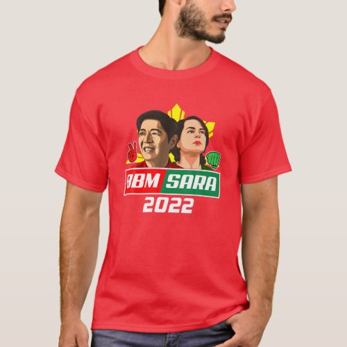 BBM Sara 2022 President Bong Marcos Red Duterte In T_Shirt